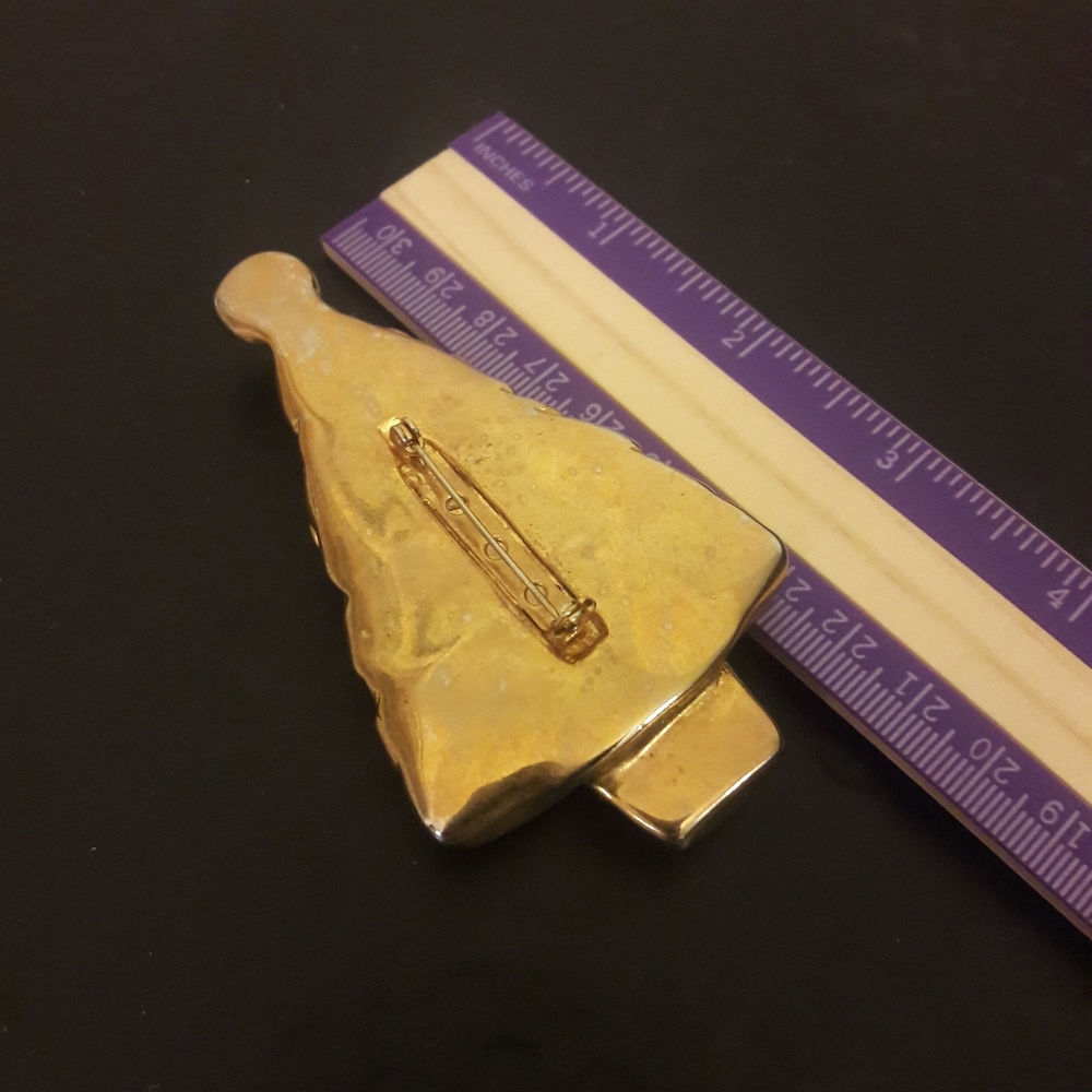 Vintage Christmas tree pin - Picture 3 of 3